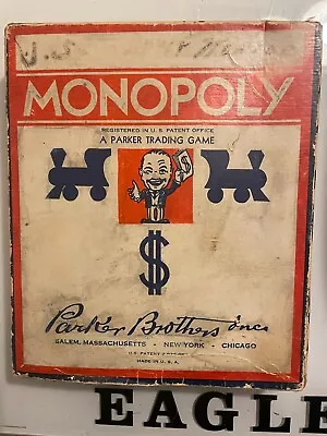 Vintage 1936 Monopoly Game Complete Plus Extra Houses Hotels No Board • $25