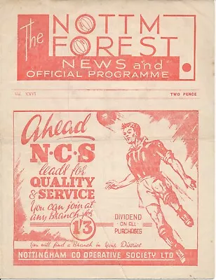 Nottingham Forest V Manchester City 1946/1947 - Football Programme • £19.99