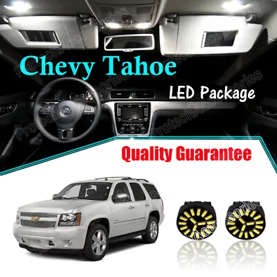 White LED Lights Interior Kit + Reverse For 2007 - 2014 Chevy Tahoe GMC Yukon  • $19.99