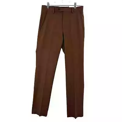 Alfani Men's Slim-Fit Solid Suit Pants Vicuna Brown 30Wx32L MSRP $135 • $50.99