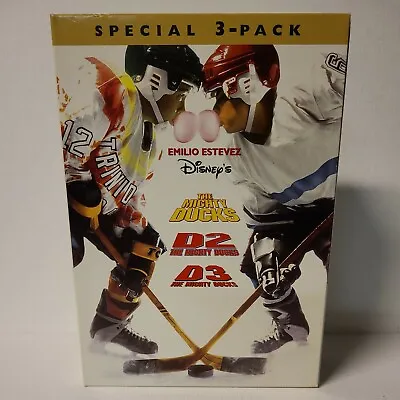 Disney's The Mighty Ducks Trilogy Special 3-Pack DVD 2002 Box Set • $14.52