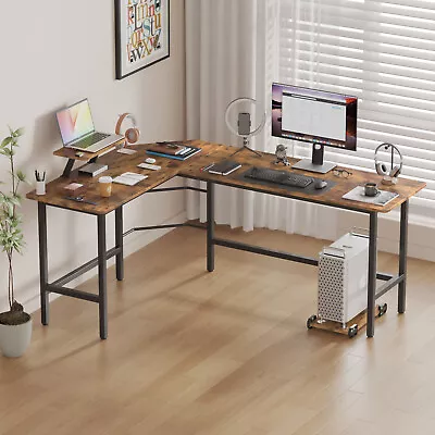 Advwin Corner Computer Desk L-Shaped Student Study Table Workstation  Office • $119.90