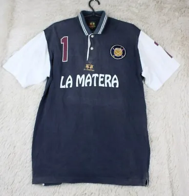 Vintage LA MARTINA Mens Blue Polo Short Sleeve Shirt#1 Size L • $17.50