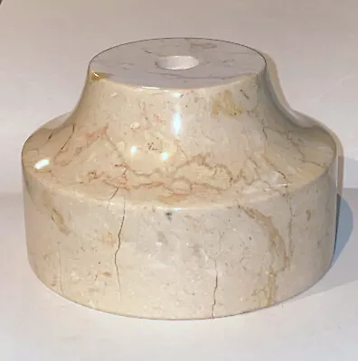 NEW-OLD STOCK: 4  Dia. X 2-3/4 H .Botticino Marble Lamp Base-Step Lamp Part • $22