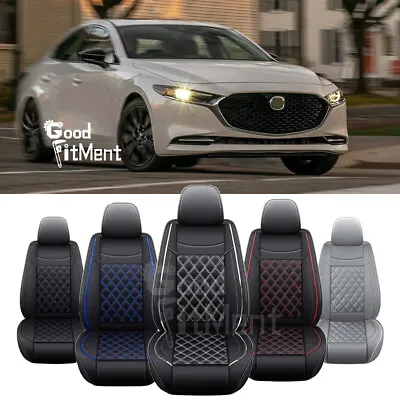 $149.54 • Buy For Mazda 3 6 CX-3 CX-5 CX-7 Car Seat Covers Leather Front Rear Cushion Full Set
