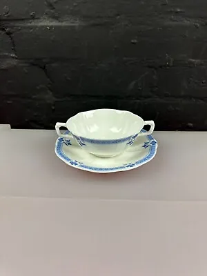 Royal Crown Derby Grenville Soup Coupe Bowl And Stand Saucer Set XLIX 1986 • £24.99