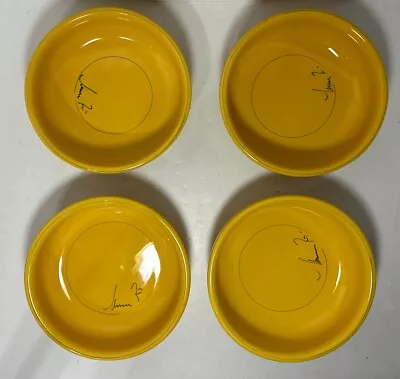 Vintage Set Of 4 Mamma Ro Italy Stoneware 7” Cereal Bowls New Condition YELLOW • $51.99