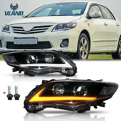 Pair LED Projector Headlights Front Lamp For 2011-2013 Toyota Corolla • $199.99