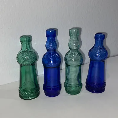 $15 • Buy Miniature Glass Bottles Green/blue