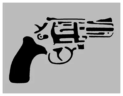 Revolver Gun Handgun Hand Gun Pistol 11 X8.5  Custom Stencil FAST FREE SHIPPING • $12.93