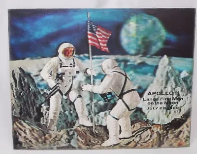 Vintage Apollo 11 Lands First Men On The Moon July 20 1969 Hologram 14x11 NASA • $161.49