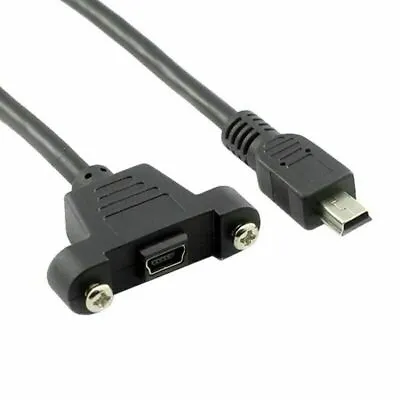 NFHK Mini USB 5Pin Male To Female Extension Adapter Cable Panel Mount Type • $5.45