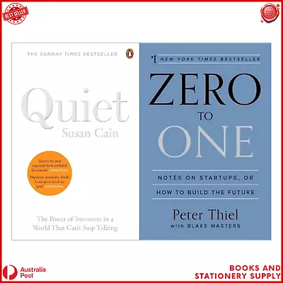 Combo Set Of 2 Books(Quiet By Susan Cain+ Zero To One By Peter Thiel) BRANDNEW • $31.91