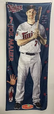 Minnesota Twins Joe Mauer Full Size MLB Banner 2014 Our Family Baseball HoF • $24.99