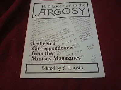 H.P. Lovecraft In The Argosy Ed. S.T. Joshi (1994 TPB) Necronomicon Press • $24