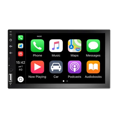 $119.99 • Buy 7  Double Din Car Stereo Radio For Apple CarPlay Android Carplay FM MP5 Player