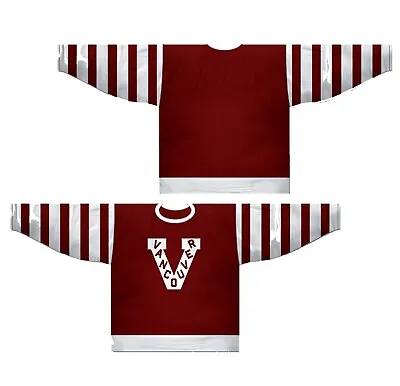 Retro 1913-14 Vancouver Millionaires Hockey Jersey Stitched Custom Any Name • $49.90