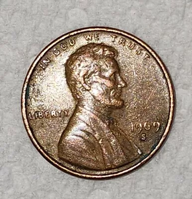 1969-S San Francisco Mint Lincoln Memorial 1C Penny Coin (#BB804) • $2.69