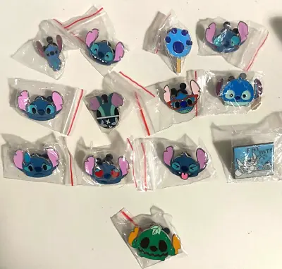 Stitch Disney Pin Lot Of 13. W/ STITCH  LANYARD US SELLER • $23