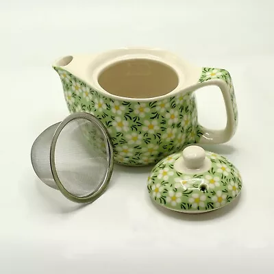 Ceramic Teapot Set With Metal Strainer For Brewing Loose Tea And Herbal Tea • £11.99