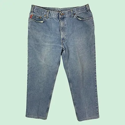 Mustang Jeans 40x30 (36x26) Mens Relaxed Loose Tapered Blue Light Wash 100% Cott • $13.60
