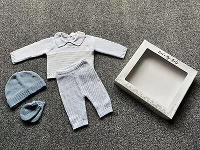 Baby Boy Knitted Gift Set Contracting Accessories 3-6m Baby Shower Baby Gift • £12