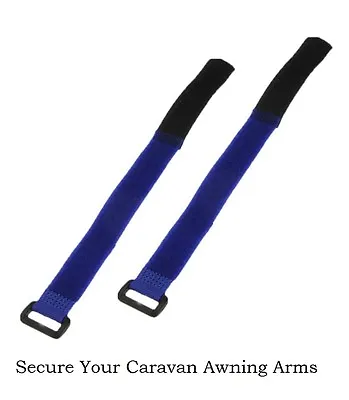 Hook & Loop 2x Reusable Fastener Strap Cable Tie Down Caravan Awning Arm Secure  • $10.95