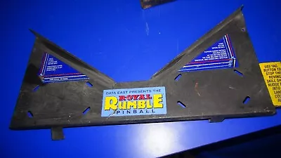 Data East ROYAL RUMBLE Pinball Machine Playfield Metal Apron Instruction Bowtie • $65.99