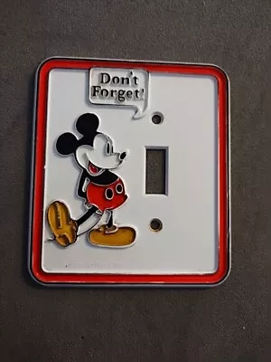 Vtg Mickey Mouse Light Switch Cover Don't Forget Plastic  • $4.50