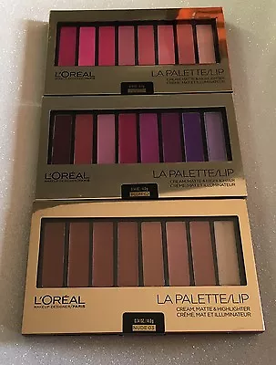 L'oreal  Makeup Designer La  LIP Palette Cream Matte & Highlighter You Choose • $9.99