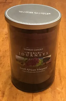 NEW Yankee Candle SOUTH AFRICAN VINEYARD 20 Oz Jar USA World Journeys 2 Wick • £46.33