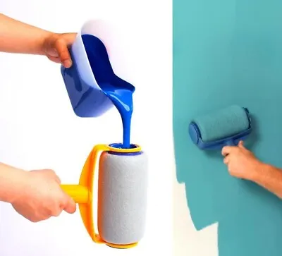 1Pcs Pro Paint Roller Brush Handle Flocked Edger Room Wall Painting Runner Set • £31.80