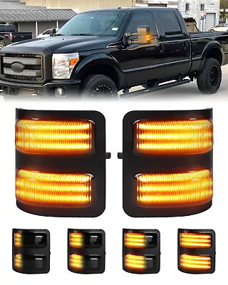 Sequential Amber LED Side Mirror Lights For 2008-2016 Ford F250 F350 F450 F550 • $37.99