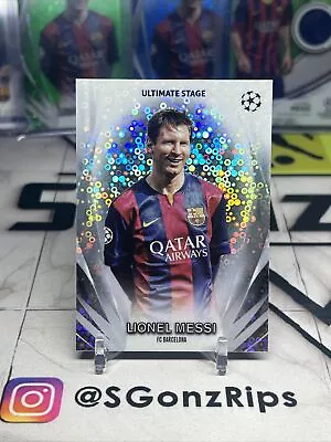 2023-24 Topps UEFA Lionel Messi #USC-15 Ultimate Stage Barcelona Promo Chrome • $10