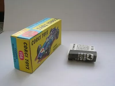 £54 • Buy CORGI TOYS 156 COOPER MASERATI F1 RACING CAR,orig.box+leaflet,FREE INTL.SHIPPING