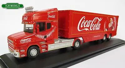 BNIB OO GAUGE OXFORD 1:76 76TCAB004CC Coca Cola Christmas Lorry Scania T Cab • £30.95