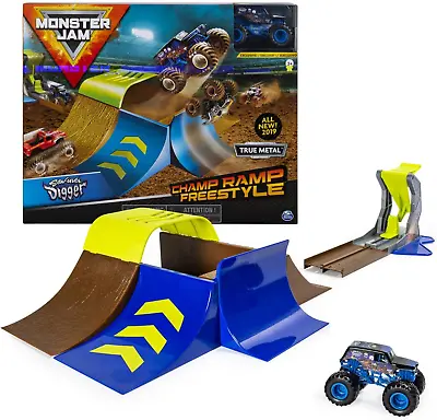 Monster Jam Champ Ramp Freestyle Playset Exclusive 1:64 Monster Truck May.2621 • $31.26