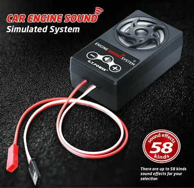 $41.99 • Buy G.T Power 1/10 ENGINE SOUNDS System For Cars + Trucks 58 Different Sounds