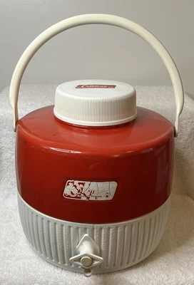 $22.99 • Buy Vintage Coleman Water Jug/Cooler W/OG Cup & Handle 1 Gallon 1976 Picnic Work