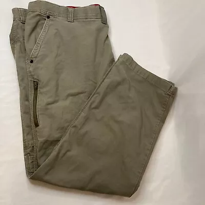 Wrangler Mens Flex Waist Outdoor Cargo Utility Work Pants Size 44 X 30 Beige • $14.99