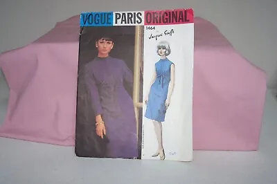 Rare Vintage Vogue Paris Original Sewing Pattern Jacques Griffe 1464 Cut Size 10 • $19.98