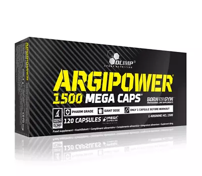 £22.99 • Buy Argi Power 1500mg L-Arginine Nitric Oxide 120 Mega Caps Acid T-Boost