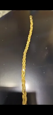 Brand New 22k 22 Carat Twist Style Asian Indian Yellow Gold Bracelet • £499