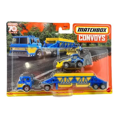 Matchbox Convoys Metal Vehicle -FORD C900 CABOVER & MBX GRAVEL TRAILER W/BACKHOE • $18.89