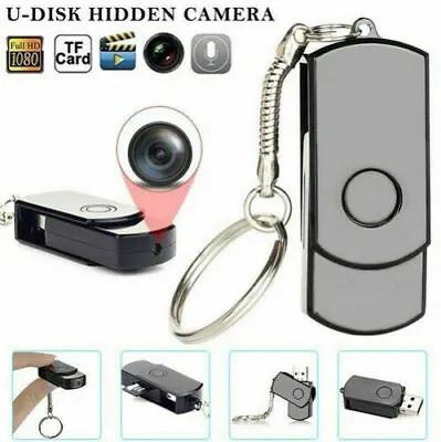 Mini USB Flash Drive Pinhole Hidden Camera DV DVR U Disk 1080P HD Video Recorder • £25.02
