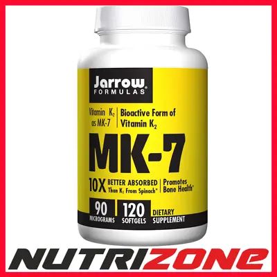 Jarrow Formulas Vitamin K2 MK-7 90mcg Muscle Bone Health - 120 Softgels • £43.90