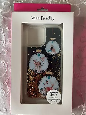 Vera Bradley Glitter Flurry Christmas IPhone 12 Case Merry Mischief Ornaments • $5.50