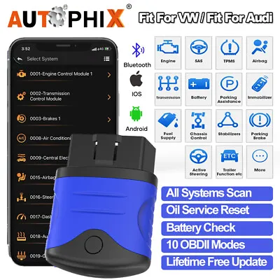 AUTOPHIX OBD2 Code Reader Car All Systems Diagnostic Tool Fit For IOS & Android • £39