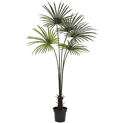$309.99 • Buy Artificial 7 Ft Fan Palm Tree UV Resistant Indoor Outdoor