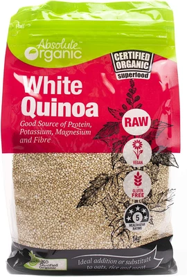 $8 • Buy Absolute Organic White Quinoa 1kg  | NEW AU